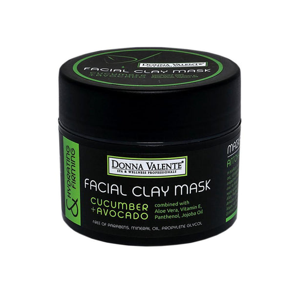 Donna Valente Facial Clay Mask Cucumber & Avocado - 210ml
