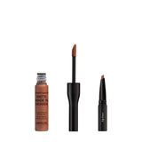 Matte Made in Heaven by ABSOLUTE NEW YORK in Sly (MLIH02) - is a matte liquid lipstick & liner duo in a natural nude brown. Twist off to unlock the liquid lipstick or pull off the top to reveal the lip liner.  0.5 ounces / 0.80 grams