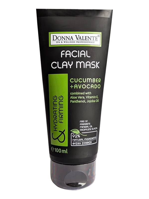 Donna Valente Facial Clay Mask Cucumber & Avocado - 100ml