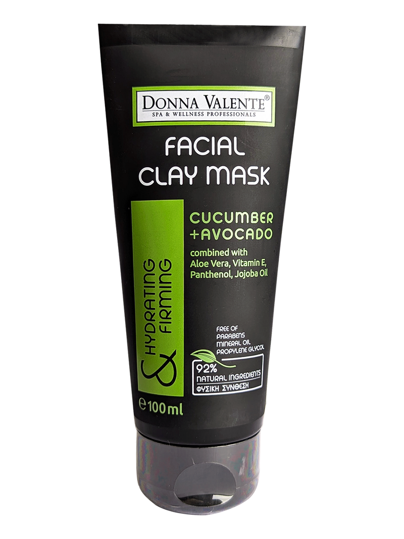 Donna Valente Facial Clay Mask Cucumber & Avocado - 100ml