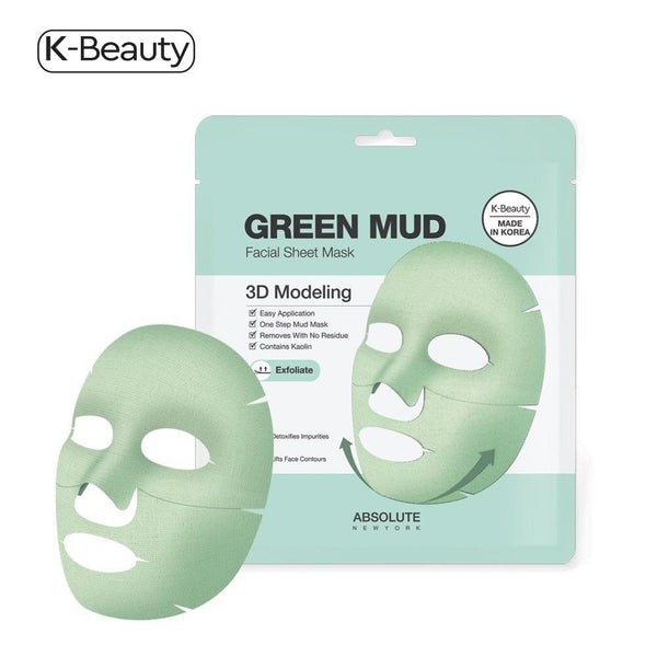 Absolute New York Green Mud Mask 3D Modeling - 1 Pair, 1.6 oz / 45.36 g