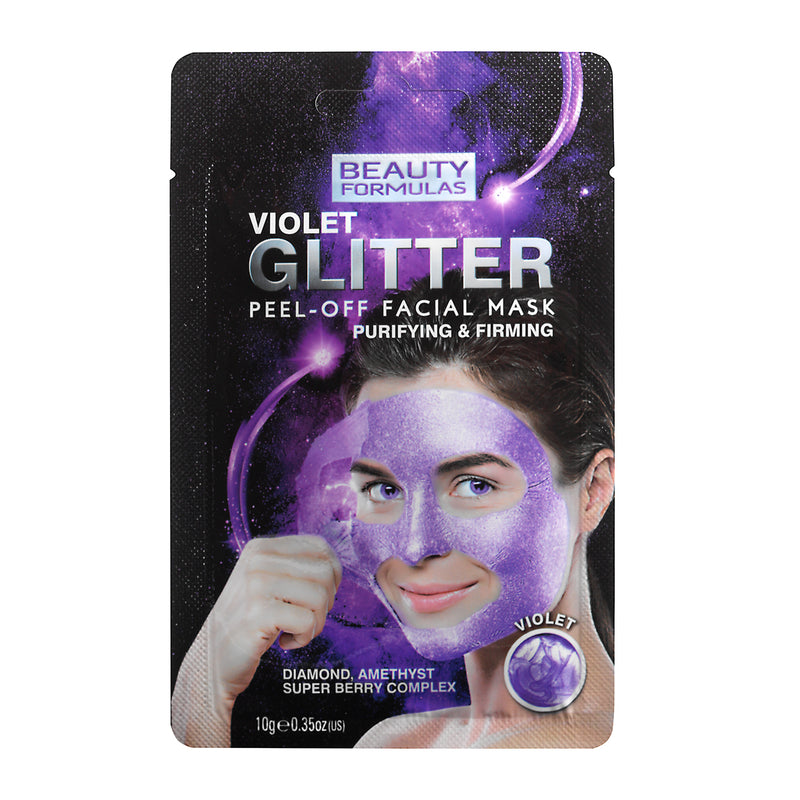 Beauty Formulas VIOLET GLITTER PEEL OFF MASK - 10g
