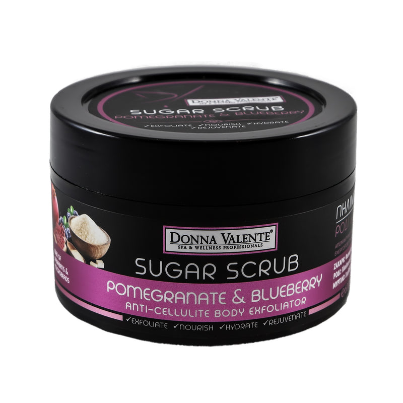 Donna Valente Sugar Body Scrub - Pomegranate & Blueberry - 600g