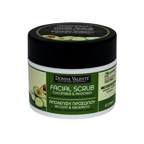 Donna Valente Facial Scrub Cucumber & Avocado - 210ml