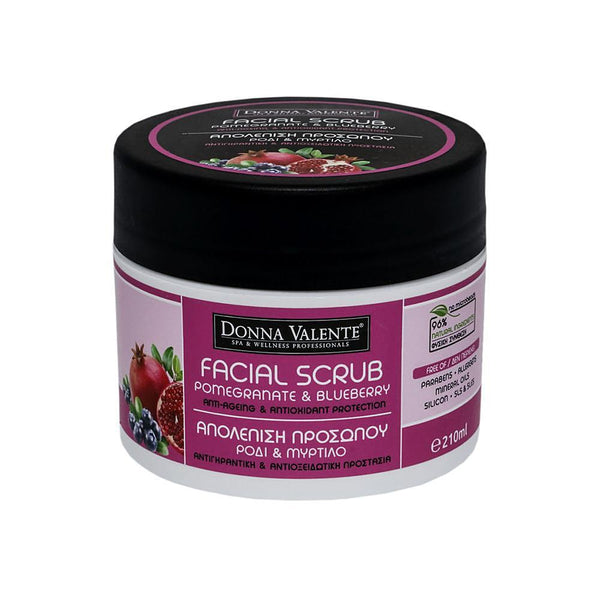 Donna Valente Facial Scrub Pomegranate & Blueberry - 210ml