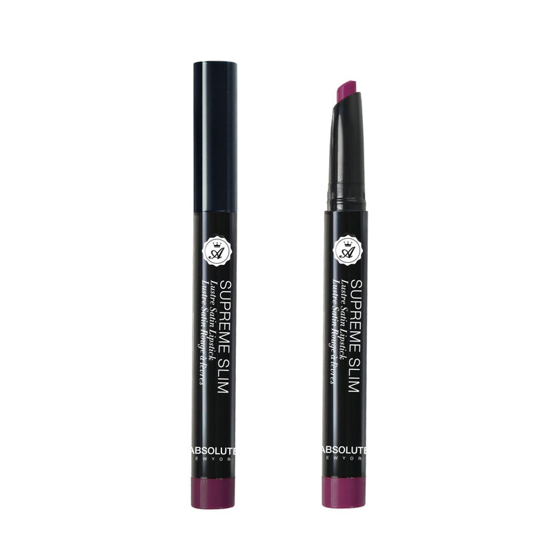 Supreme Slim Lipstick by ABSOLUTE NEW YORK in Lights Out (MLSS06) - is a classic plum lipstick with a luster-satin finish. (0.8 oz / 22.68 g)