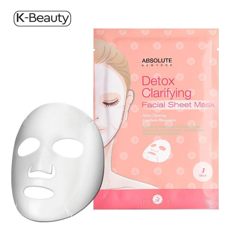Absolute New York Detox Clarifying Facial Sheet Mask - 1 Pair, 0.8 oz / 22.68 g