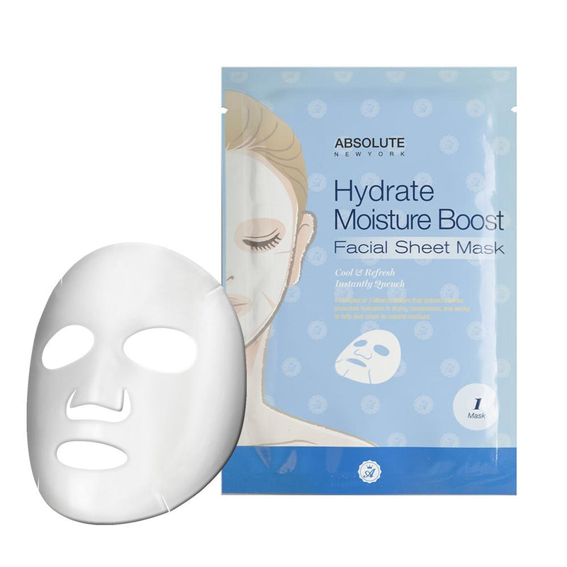 Absolute New York Moisture Hydrating Facial Sheet Mask - 1 Pair, 0.8 oz / 22.68 g