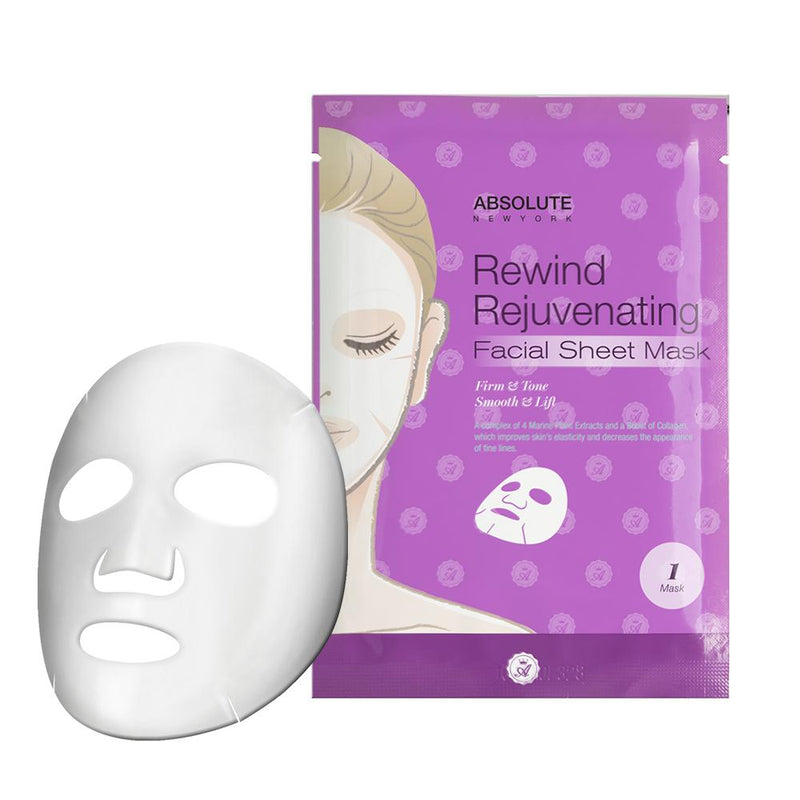 Absolute New York Rewind Rejuvenating Facial Sheet Mask - 1 Pair, 0.8 oz / 22.68 g