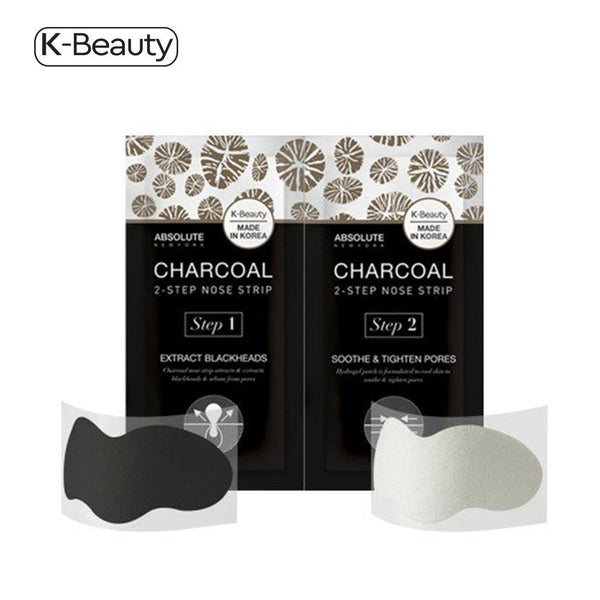 Absolute New York Charcoal 2-Step Pore Strips - 1 Pair, 0.8 oz / 22.68 g